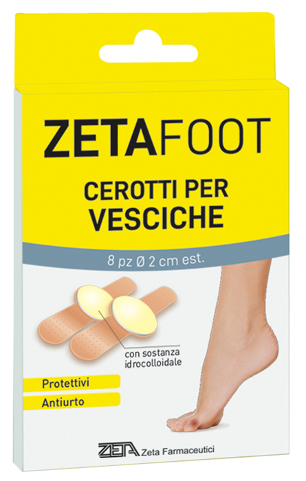 ZETAFOOT CEROTTO IDROCOLLOIDALE VESCICHE 8 PEZZI - Parafarmacia Mostacciano