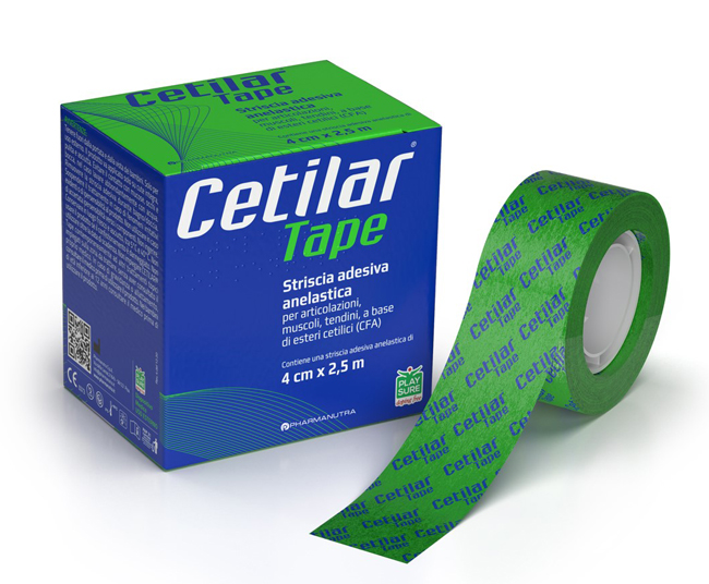 STRISCIA ADESIVA ANELASTICA CETILAR TAPE CM 4 X 2,5 M - Parafarmacia Mostacciano