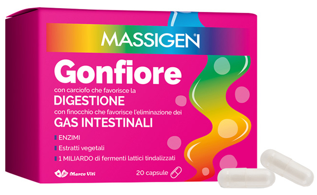 MASSIGEN GONFIORE 20 CAPSULE - Parafarmacia Mostacciano