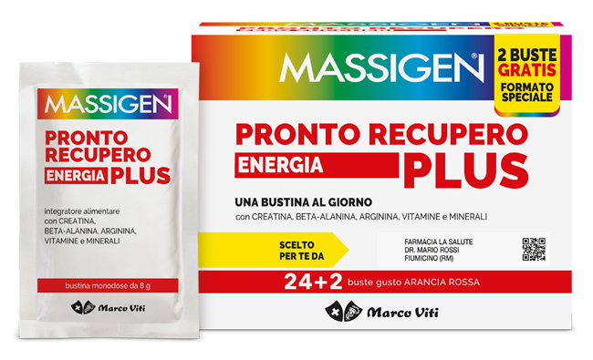 MASSIGEN PRONTO RECUPERO ENERGIA PLUS 24 BUSTINE + 2 BUSTINE - Parafarmacia Mostacciano