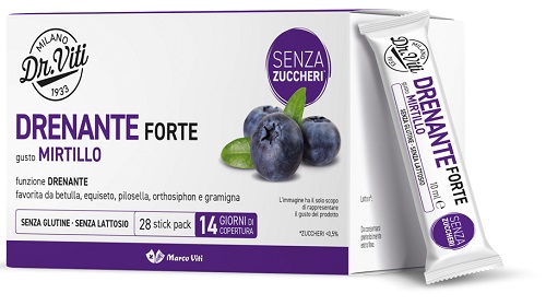 DR VITI DRENANTE FORTE MIRTILLO 28 STICK PACK SENZA ZUCCHERI - Parafarmacia Mostacciano
