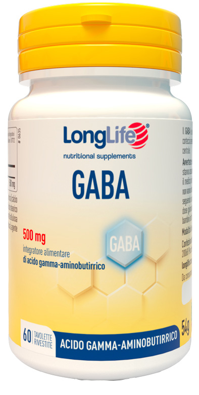 LONGLIFE GABA 500MG 60 TAVOLETTE RIVESTITE - Parafarmacia Mostacciano