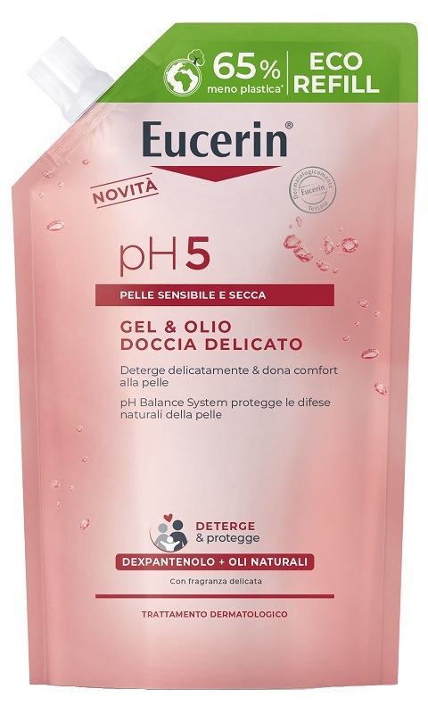 EUCERIN GEL & OLIO DOCCIA DELICATO 400 ML REFILL - Parafarmacia Mostacciano