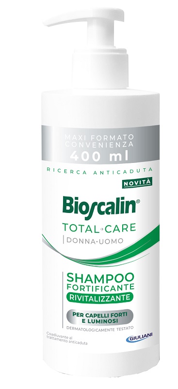 BIOSCALIN TOTAL CARE SHAMPOO FORTIFICANTE RIVITALIZZANTE 400 ML - Parafarmacia Mostacciano