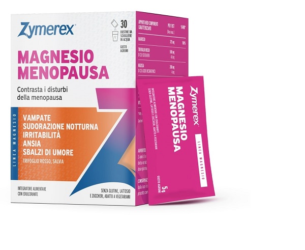 ZYMEREX MAGNESIO MENOPAUSA 30 BUSTINE DA 5 G GUSTO AGRUMI CON EDULCORANTE SENZA ZUCCHERI SENZA GLUTINE SENZA LATTOSIO - Parafarmacia Mostacciano