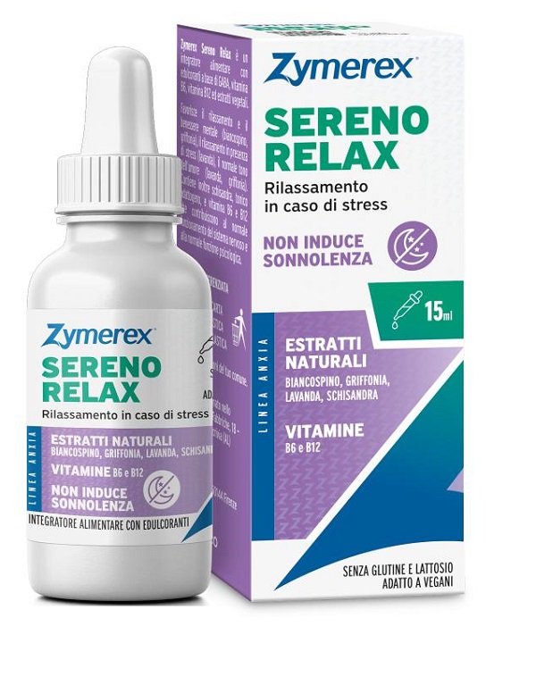 ZYMEREX SERENO RELAX GOCCE 15 ML SENZA GLUTINE SENZA LATTOSIO - Parafarmacia Mostacciano