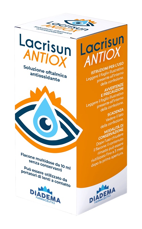 LACRISUN ANTIOX SOLUZIONE OFTALMICA ANTIOSSIDANTE OCCHI FLACONE MULTIDOSE 10 ML - Parafarmacia Mostacciano