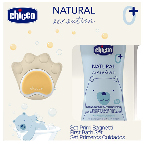 CHICCO NATURAL SENSATION SET DETERGENTE 200 ML + SPUGNA - Parafarmacia Mostacciano