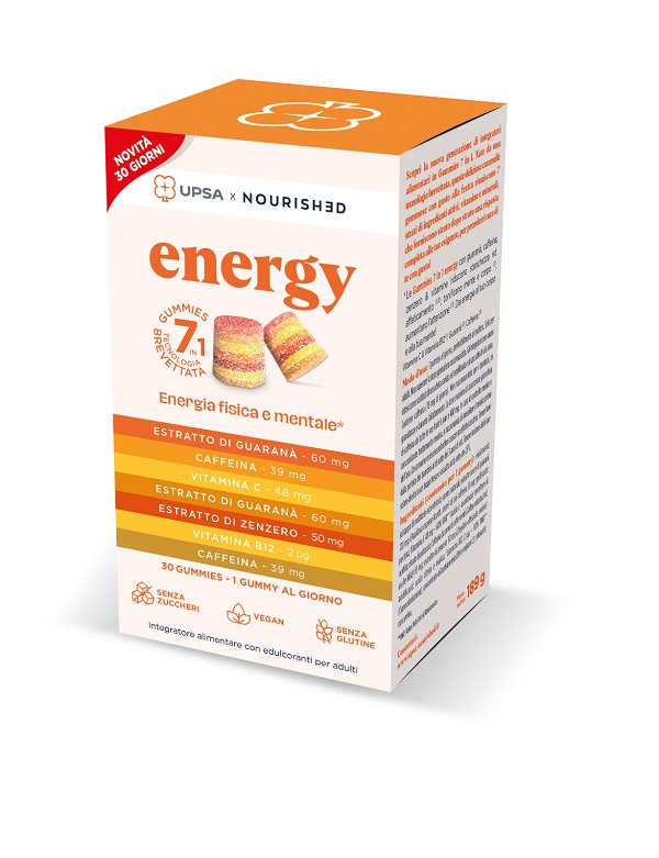 UPSA X NOURISHED ENERGY 30 GIORNI NUOVA FORMULAZIONE 30 GUMMIES - Parafarmacia Mostacciano