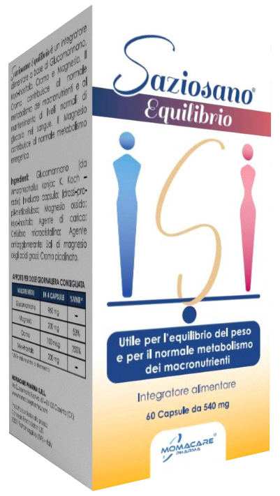 SAZIOSANO EQUILIBRIO 60 CAPSULE DA 540 MG - Parafarmacia Mostacciano