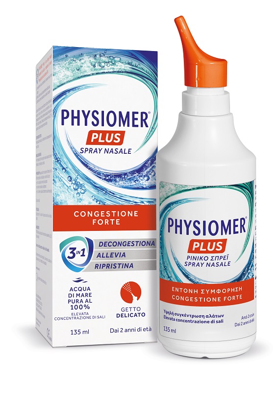 SPRAY NASALE PHYSIOMER PLUS GETTO DELICATO 135 ML - Parafarmacia Mostacciano