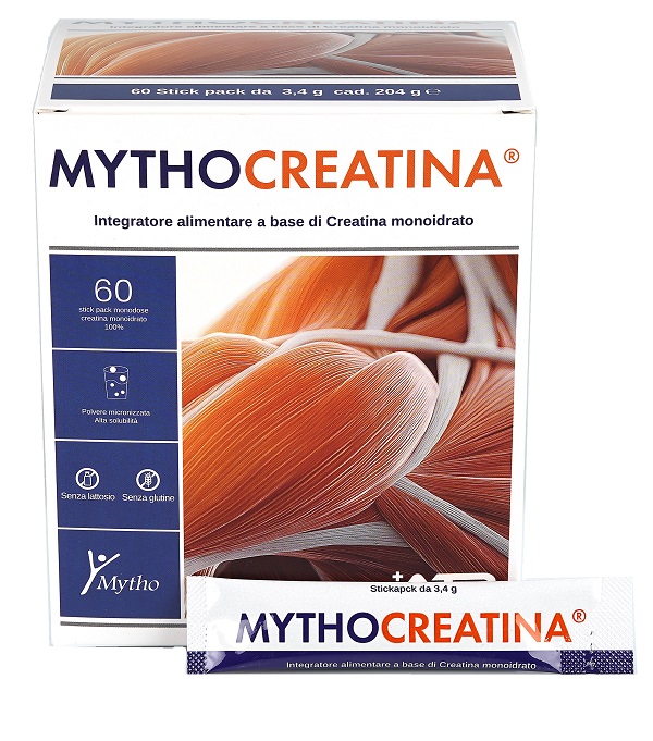 MYTHOCREATINA 60 STICK PACK SENZA GLUTINE SENZA LATTOSIO - Parafarmacia Mostacciano
