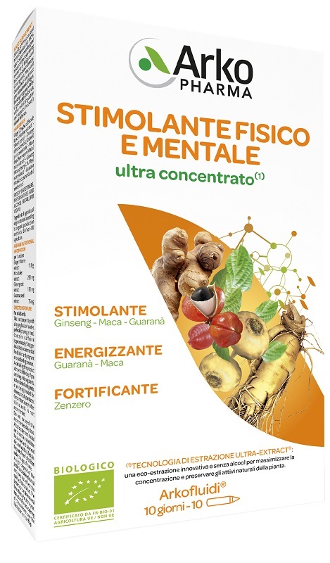 ARKOFLUIDI STIMOLANTE FISICO MENTALE ULTRACONCENTRATO 10 FIALE DA 15 ML - Parafarmacia Mostacciano