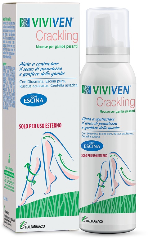 VIVIVEN CRACKLING MOUSSE GAMBE PESANTI 150 ML - Parafarmacia Mostacciano