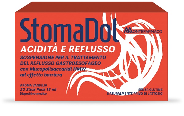 STOMADOL ACIDITA' REFLUSSO 20 STICK PACK DA 15 ML - Parafarmacia Mostacciano