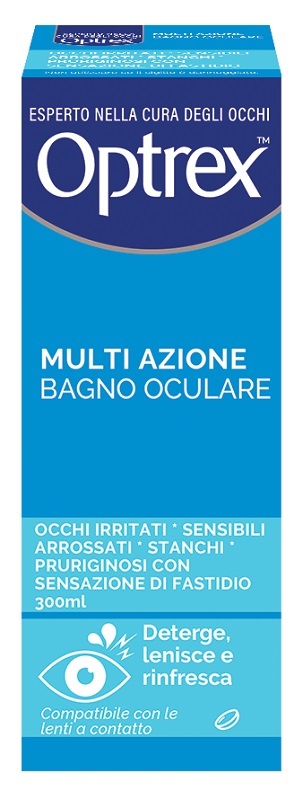 OPTREX MULTI AZIONE BAGNO OCULARE 300ML + OCCHIERA FLESSIBILE - Parafarmacia Mostacciano