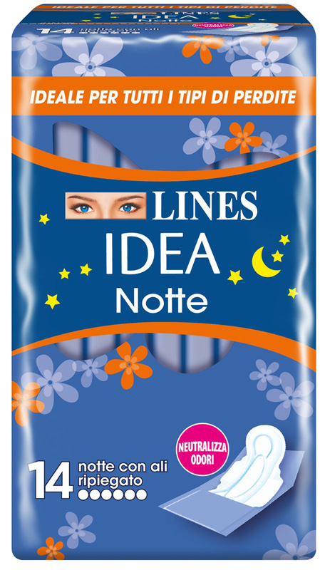 LINES IDEA NOTTE CON ALI RIPIEGATE 14 PEZZI - Parafarmacia Mostacciano