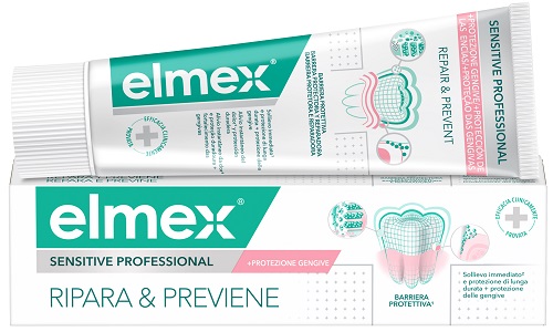 DENTIFRICIO ELMEX SENSITIVE RIPARA & PREVIENE 75 ML - Parafarmacia Mostacciano