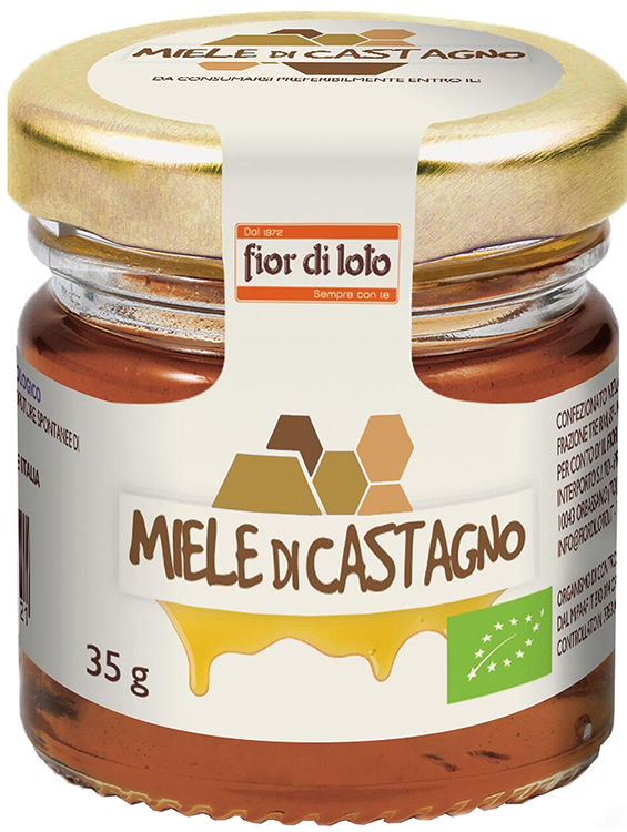 FIOR DI LOTO MINI MIELE DI CASTAGNO BIO 35 G - Parafarmacia Mostacciano