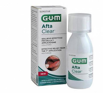GUM AFTACLEAR RINSE 120 ML COLLUTORIO - Parafarmacia Mostacciano