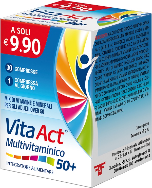 MULTIVITAMINICO ACT 50+ 30 COMPRESSE - Parafarmacia Mostacciano