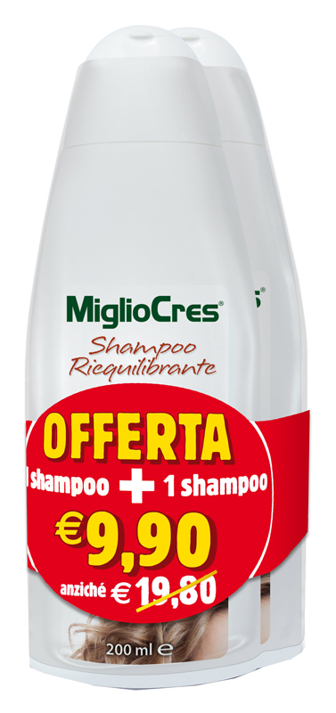 MIGLIOCRES SHAMPOO RIEQUILIBRANTE BIPACK 200 ML - Parafarmacia Mostacciano