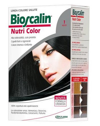 BIOSCALIN NUTRI COLOR 1 NERO SINCROB 124 ML - Parafarmacia Mostacciano