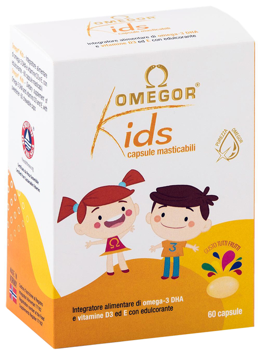 OMEGOR KIDS 60 CAPSULE MASTICABILI - Parafarmacia Mostacciano