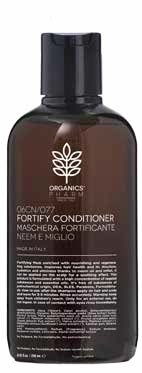 ORGANICS COSMETICS FORTIFY CONDITIONER NEEM OIL AND MILLET 250 ML - Parafarmacia Mostacciano