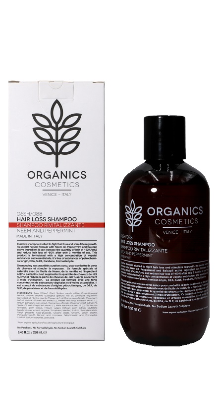 ORGANICS PHARM HAIR LOSS SHAMPOO NEEM OIL AND PEPPERMINT 250 ML - Parafarmacia Mostacciano