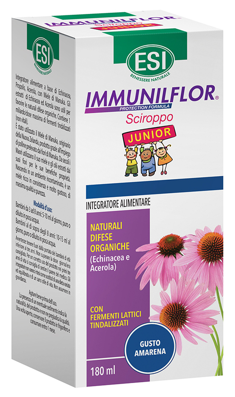 ESI IMMUNILFLOR SCIROPPO JUNIOR 180 ML - Parafarmacia Mostacciano