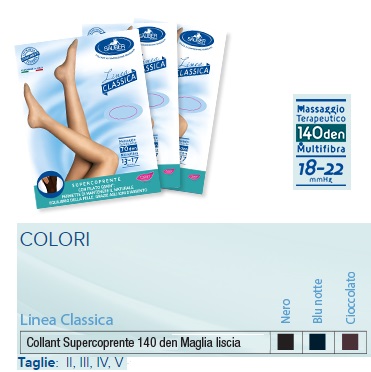 SAUBER COLLANT 140 DENARI SUPER COPRENTE MICRORETE CIOCCOLATO 4 LINEA CLASSICA - Parafarmacia Mostacciano