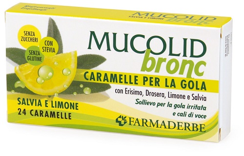 MUCOLID BRONC SALVIA & LIMONE 24 CARAMELLE - Parafarmacia Mostacciano
