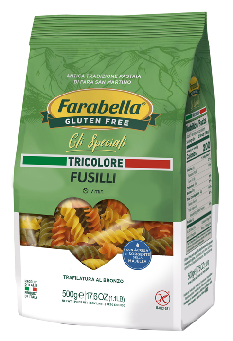 FARABELLA FUSILLI TRICOLORE 500 G - Parafarmacia Mostacciano