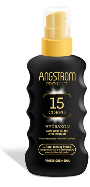 ANGSTROM PROTECT HYDRAXOL LATTE SPRAY SOLARE PROTEZIONE 15 175 ML - Parafarmacia Mostacciano