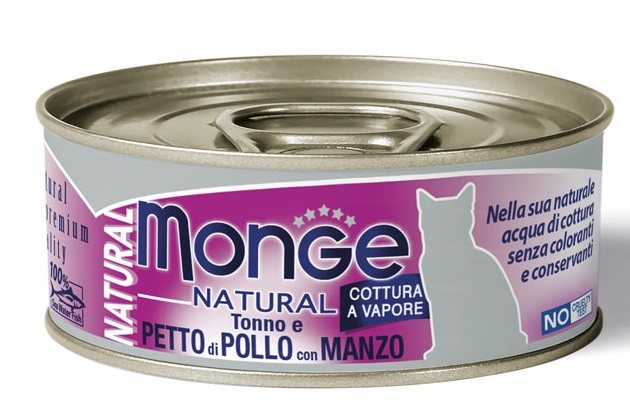 MONGE NATURAL QUALITY GATTO MONGE NATURAL PETTO DI POLLO CON MANZO 80 G - Parafarmacia Mostacciano