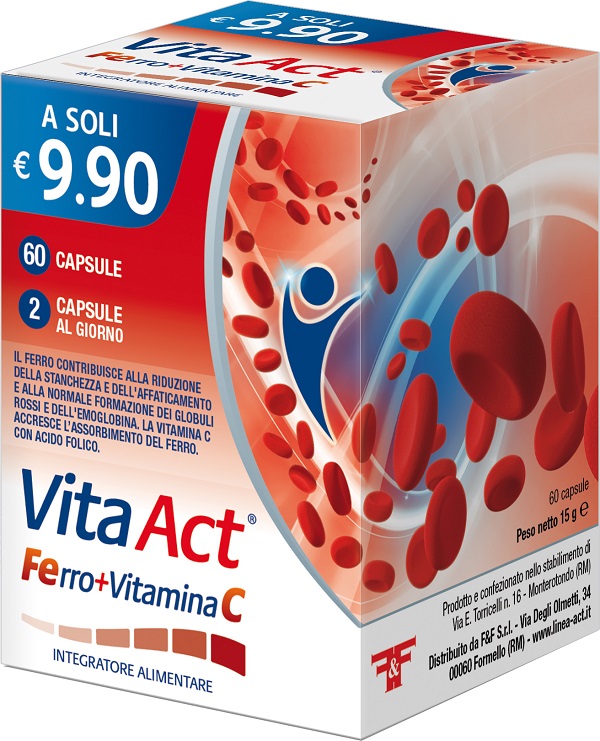 FERRO + VITAMINA C ACT 60 CAPSULE - Parafarmacia Mostacciano