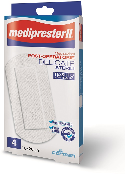 MEDICAZIONE POST OPERATORIA MEDIPRESTERIL DELICATA TNT 10X20CM 5 PEZZI - Parafarmacia Mostacciano