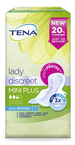PANNOLONE SAGOMATO TENA DISCREET MINI PLUS WINGS 16 PEZZI - Parafarmacia Mostacciano