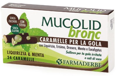 MUCOLID BRONC MENTA LIQUIRIZIA CARAMELLE 70 G - Parafarmacia Mostacciano