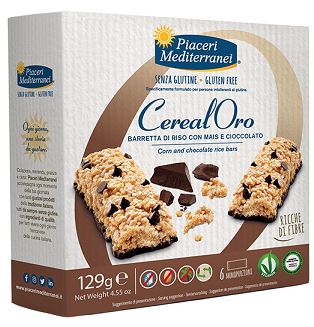 PIACERI MEDITERRANEI BARRETTA DI RISO CON MAIS E CIOCCOLATO 129 G - Parafarmacia Mostacciano