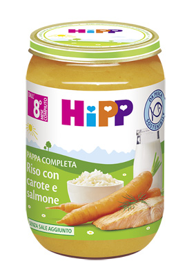 HIPP PAPPA PRONTA RISO CAROTE SALMONE 220 G - Parafarmacia Mostacciano