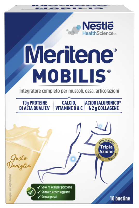 MERITENE MOBILIS GUSTO VANIGLIA 10 BUSTINE DA 21 G SCADENZA 07/25 - Parafarmacia Mostacciano