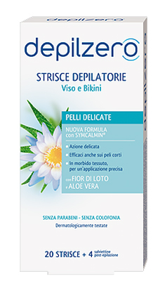 DEPILZERO STRISCE VISO E BIKINI 20 PEZZI - Parafarmacia Mostacciano