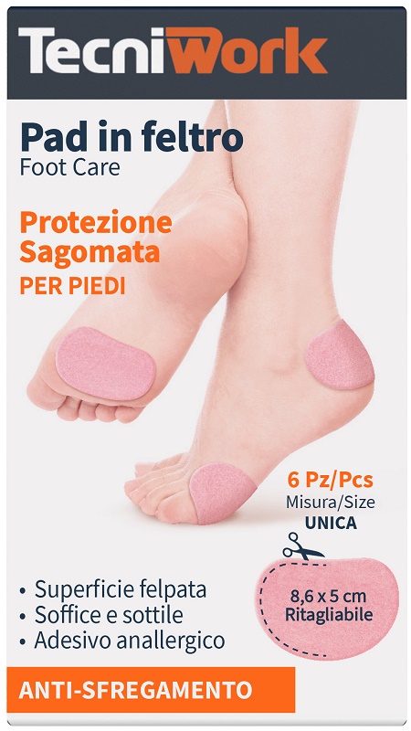 PAD IN FELTRO SAGOMATO 8,6X5CM 6 PEZZI - Parafarmacia Mostacciano