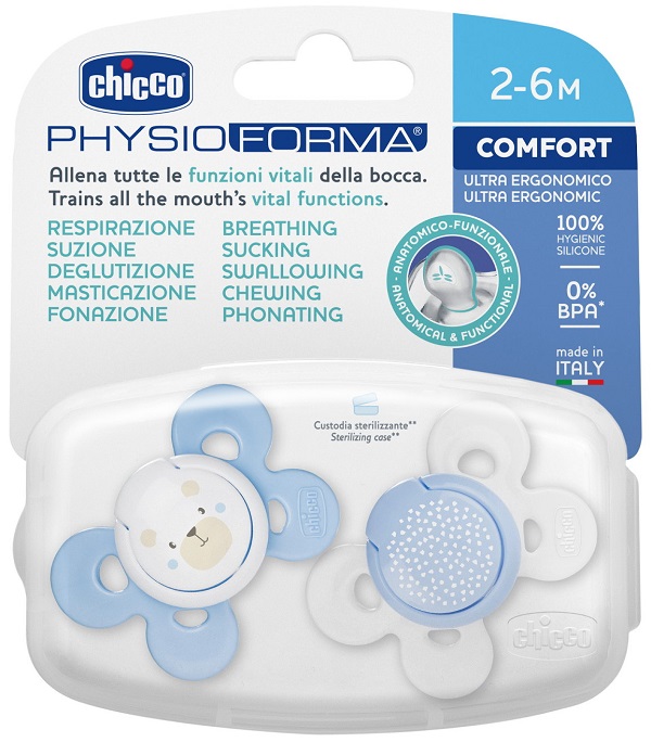CHICCO SUCCHIETTO COMFORT BOY SILICONE 0-6 MESI 2 PEZZI - Parafarmacia Mostacciano