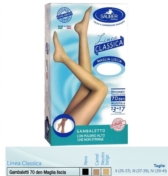 SAUBER GAMBALETTO MAGLIA LISCIA 70 DENARI CAMEL 4 - Parafarmacia Mostacciano