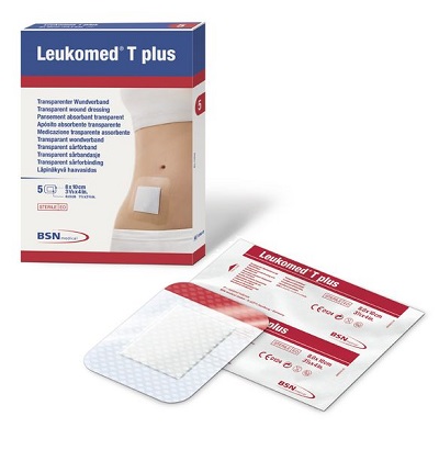 MEDICAZIONE POST-OPERATORIA LEUKOMED T PLUS TRASPARENTE IMPERMEABILE 8 X 10 CM - Parafarmacia Mostacciano