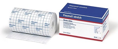 FASCIA AUTOADESIVA IPOALLERGENICA FIXOMULL STRETCH PER FISSAGGIO CATETERI M 10 X 10 CM - Parafarmacia Mostacciano