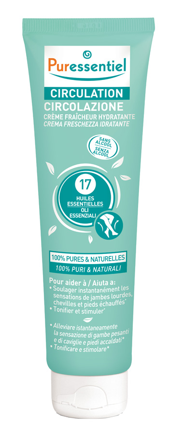 PURESSENTIEL CREMA CIRCOLAZIONE FRESCHEZZA IDRATANTE GAMBE EI STANCHI 100 ML - Parafarmacia Mostacciano